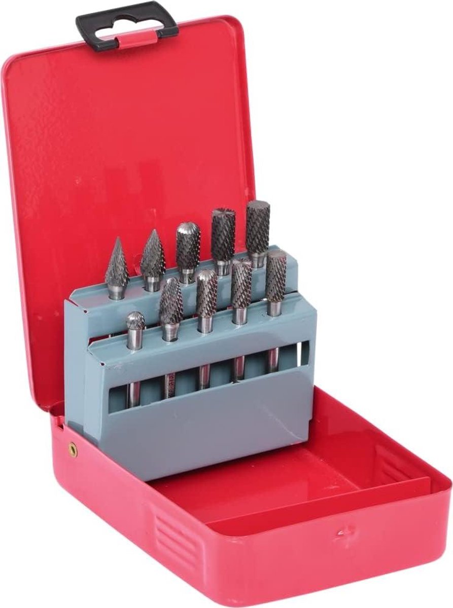 Freesstiftset - Metaalvijlen - Materiaal Bewerken - Kruisvertanding - 6 mm schacht - Zilverkleurig