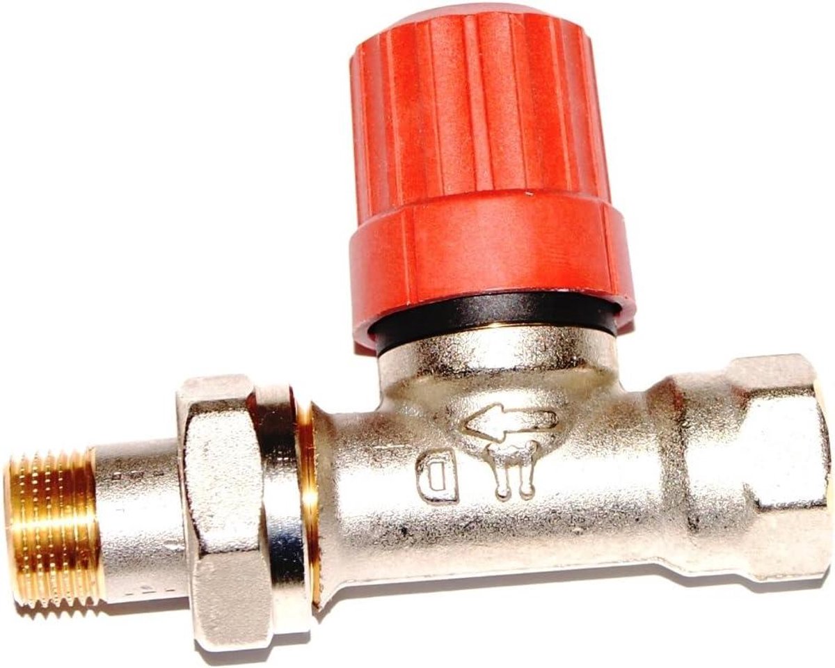 Ventielbehuizing - Verwarming Klep - Centrale Verwarming - Voorinstelbaar - 3/8 inch - Vernikkeld