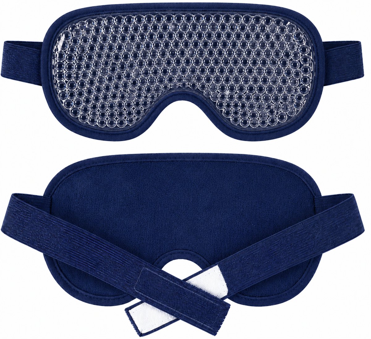 Gel Oogmasker – 2 Stuks – Warm & Koud Kompres – Verkoelend Oogmasker – Verstelbaar – Tegen Wallen, Zwelling & Donkere Kringen – Herbruikbaar – Blauw