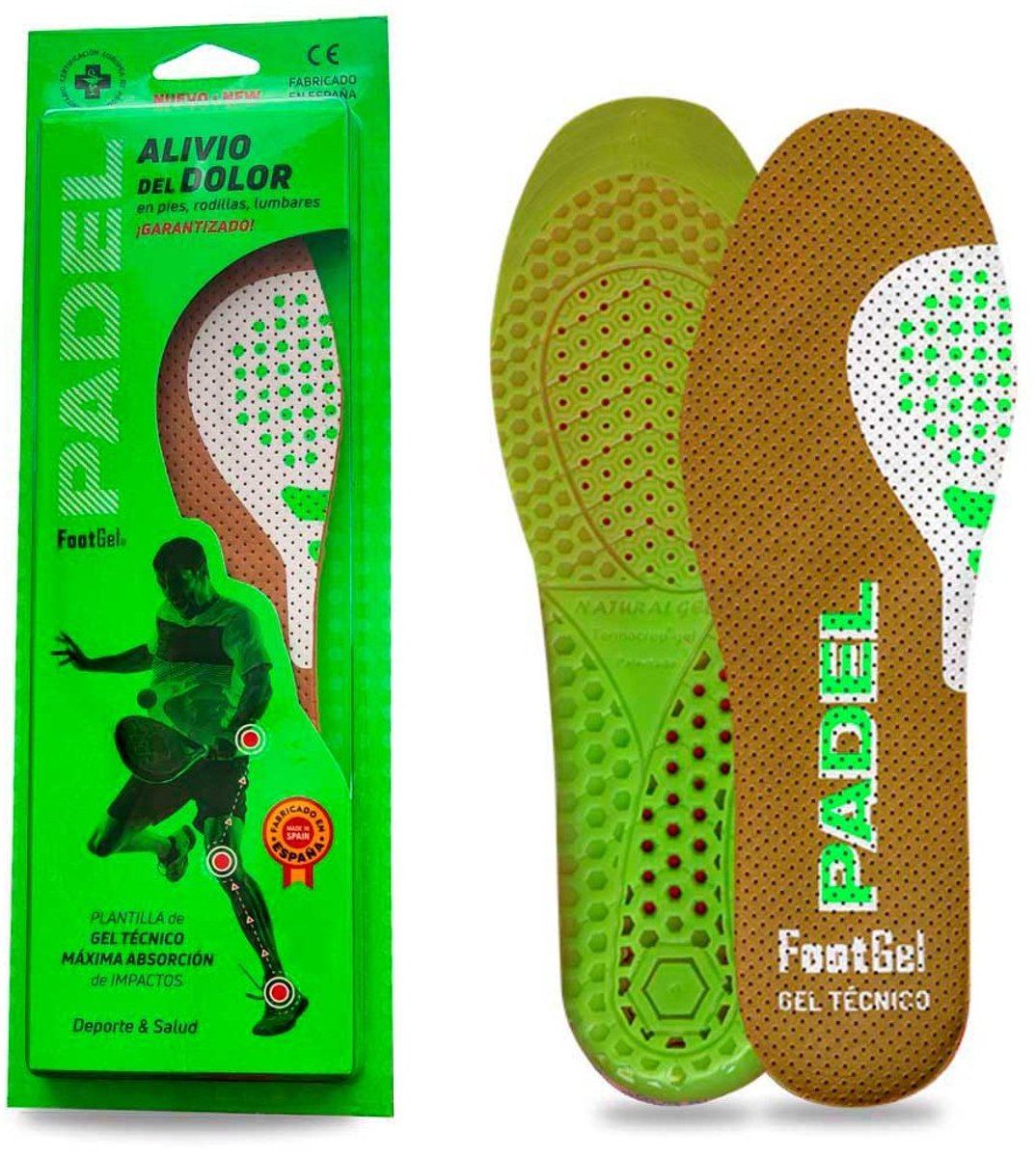 Footgel Padel Tennis Insoles Inlegzolen
