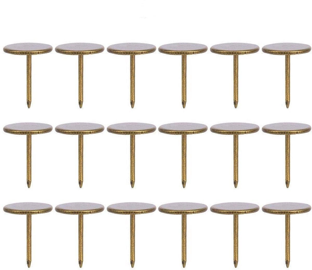 ONF3 - Decoratieve Spijkers - 100 Stuks Kussen Spijkers - 16x20mm Metaal - Voor Meubels en Tapijten - Decoratie en bevestiging - Ideaal voor int...