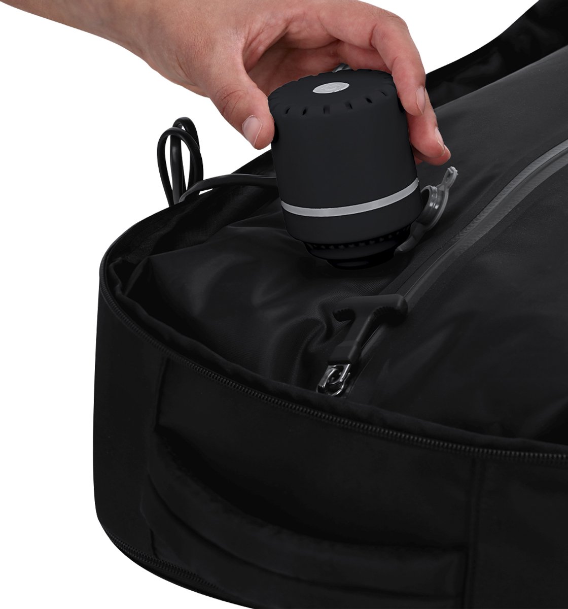 Vacuum rugzak - Past onder stoel als handbagage in vliegtuig - Backpack - Met pomp - 40x30x20cm - Zwart – foto 3