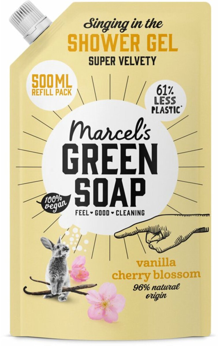 Marcel's Green Soap Shower Gel Refill - Vanille & Kersenbloesem - 500ml