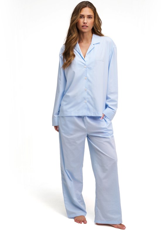 Dore & Rose - Premium Pyjama Dames - 85% Denier - Lichtgewicht - Extreem Zacht - Blauw - S