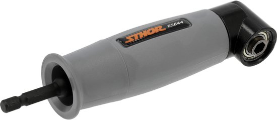 Grijze haakse bithouder met een zeskant opname en Sthor 65844 logo.