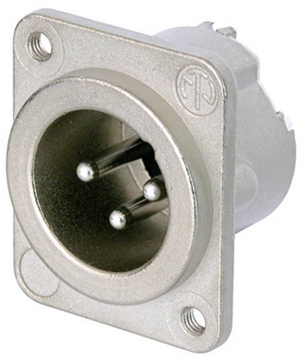 Neutrik NC3MD-LX-M3 XLR-connector Flensstekker, contacten recht Aantal polen: 3 Zilver 1 stuk(s)