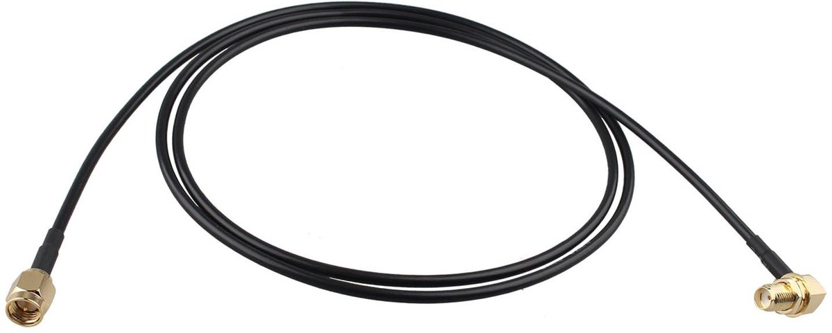SMA Male naar SMA Female Hoekadapter 1m RG174 Coaxkabel voor 4G LTE Antenne en WiFi Router
