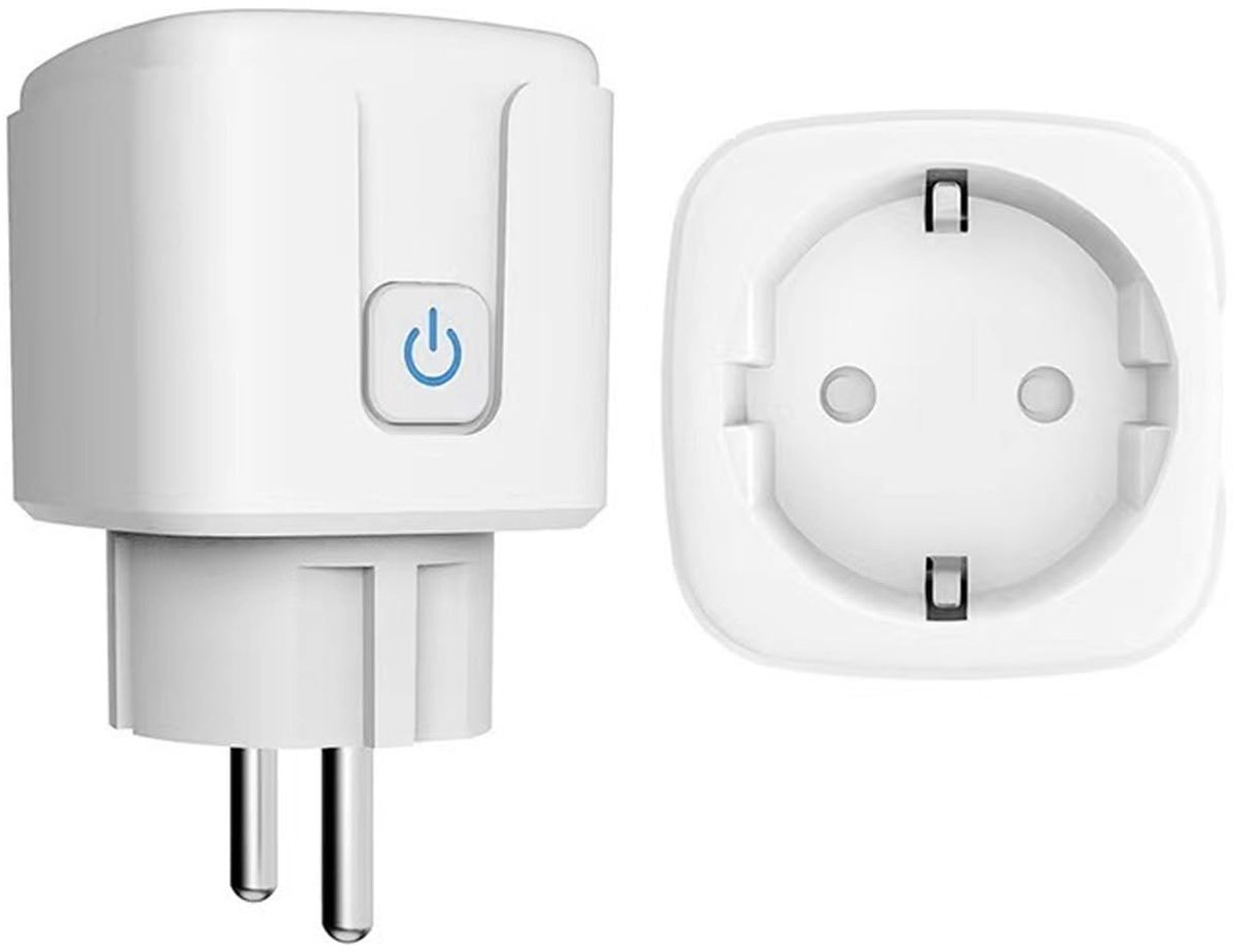 SPHProducts - WLAN Smart Socket - slimme WiFi stekker - met energie monitoring - 16A capaciteit - stembediening en app bediening - efficiënt energiever...