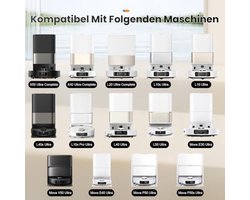 14 stuks vervangende stofzuigerzakken compatibel met Dreame L20 Ultra / X30 / X40 Ultra / X50 Ultra Complete, L10 / L10s / L10s Pro, L40 / L40s, L50 Ultra en Mova E30 / E40 / V50 / P50 / P50s Ultra