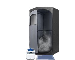 Stervia Sauna - Thuissauna - Stoomsauna - Draagbaar - Veilig Ontwerp - Incl Ventilatievenster - Ritsluiting - Zwart - 180 CM Hoog