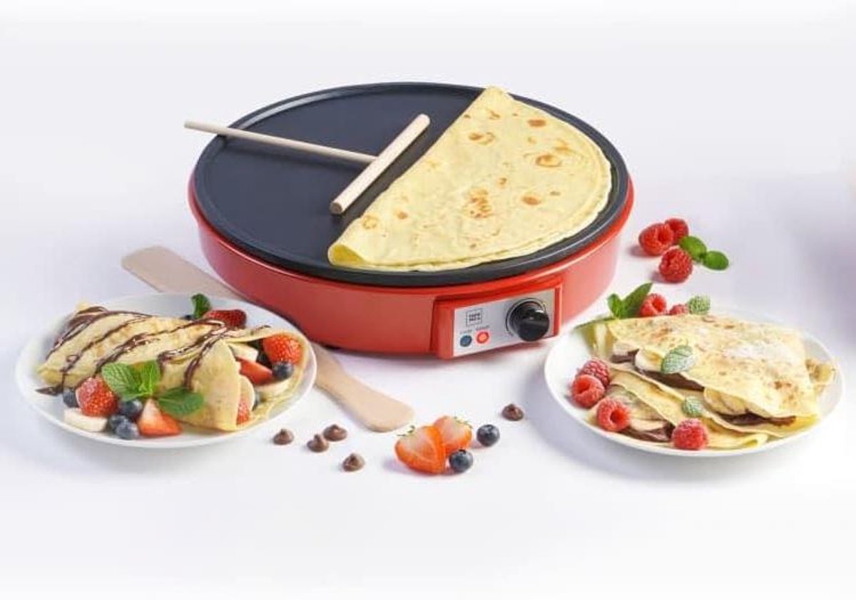 Crêpe Maker - Pannenkoekenpan - Lekkere Crêpes Maken - Verstelbare Temperatuur - 305 cm - Zwart