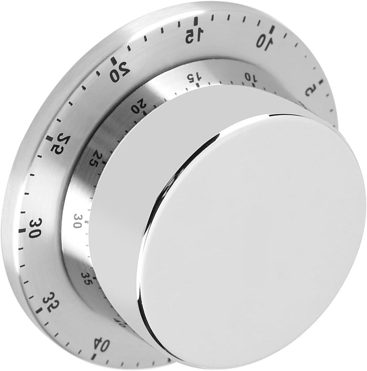Kookwekker - Mechanische Timer - Nauwkeurig Koken - Luid Alarm - 9x9x4 cm - Zilver