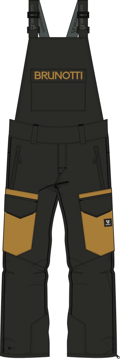 Brunotti Olly Jongens Bib Skibroek Zwart