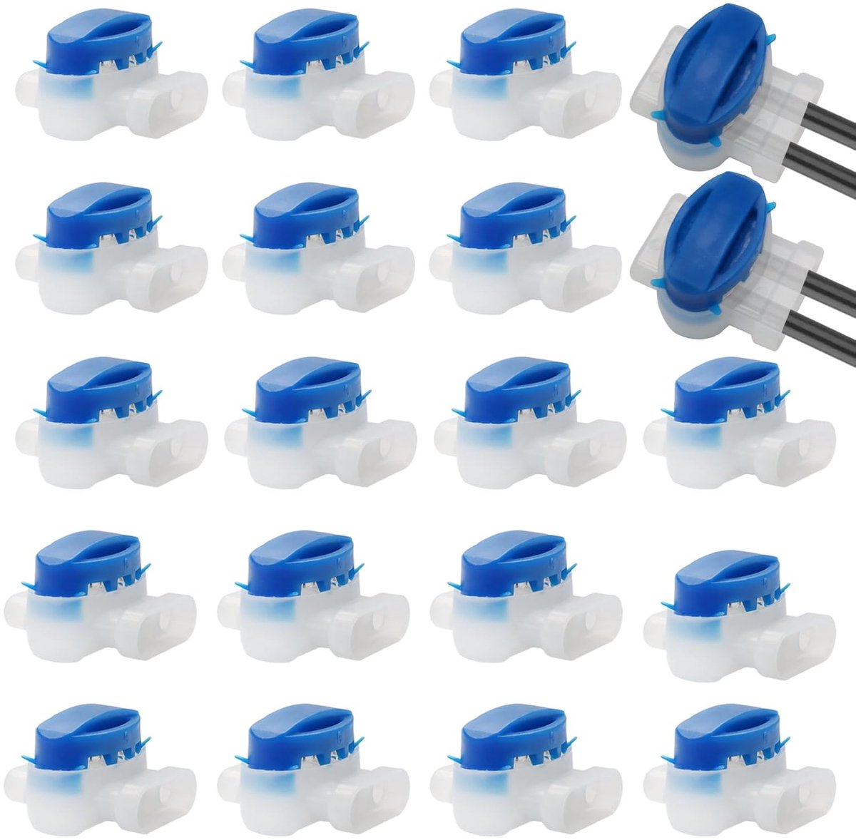 20 stuks 3-weg draadconnectoren - kabelverbinder - Gel connector - Draadverbinders voor perimeterdraad - model 314 - Waterdichte kabelklem - voor robotmaaier / tuin / outdoor / auto /irrigatietoepassingen