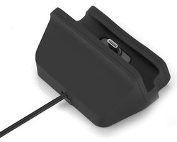 Een dockingstation geschikt voor een USB-C-poort, geschikt voor Samsung Galaxy S10, S9, S8, Note 9, 8, Huawei P20 Pro, Google Pixelbook, Nexus 5X/6P, LG G5 en andere USB-C-apparaten. Zwart.