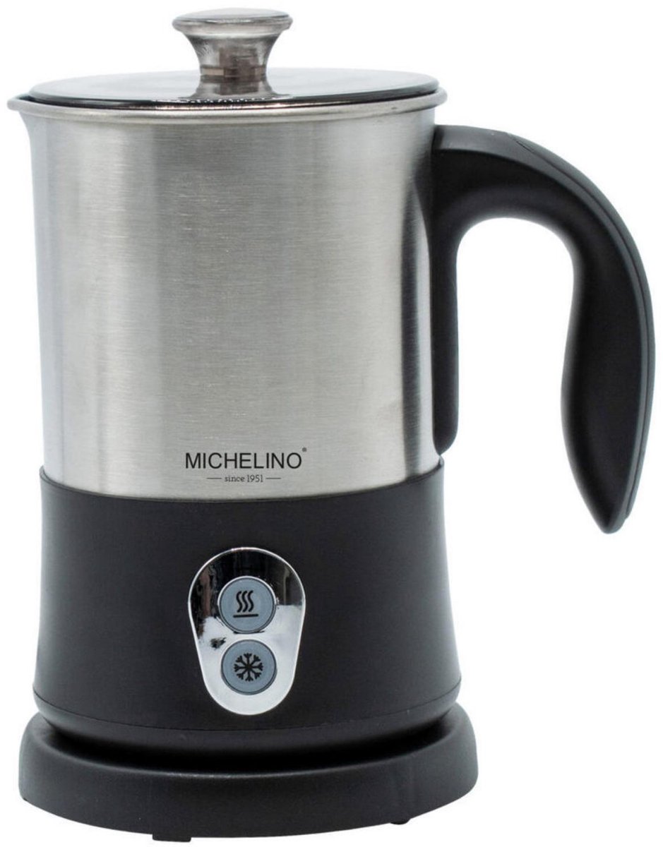 Michelino Melkopschuimer RVS/Zwart