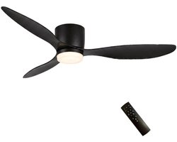 Freelight Plafondventilator Brezza Zwart incl. Led 132cm