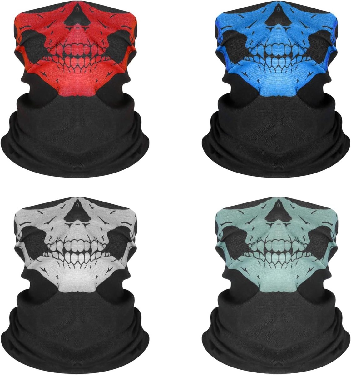 Multifunctionele Skulls Sjaal voor Outdoor Activiteiten - Winddicht, Elastisch en Geschikt voor Fietsen, Skiën en Hardlopen