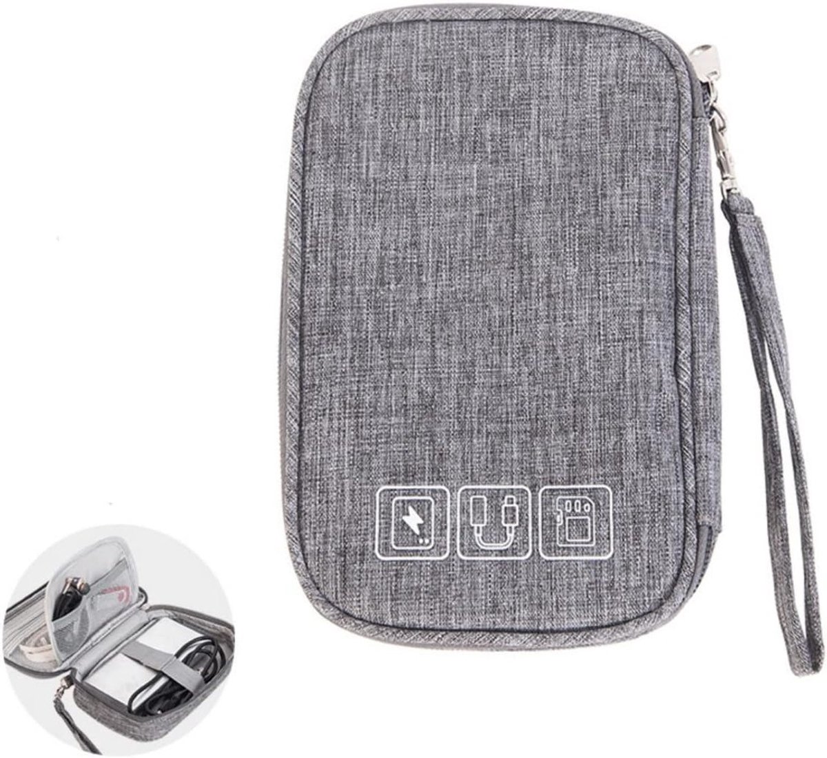 Draagbare Kabel Organizer voor Elektronica, Reisaccessoires, Multifunctionele Tas voor Kabels en Apparaten, Ideaal voor Reizen en Thuisgebruik