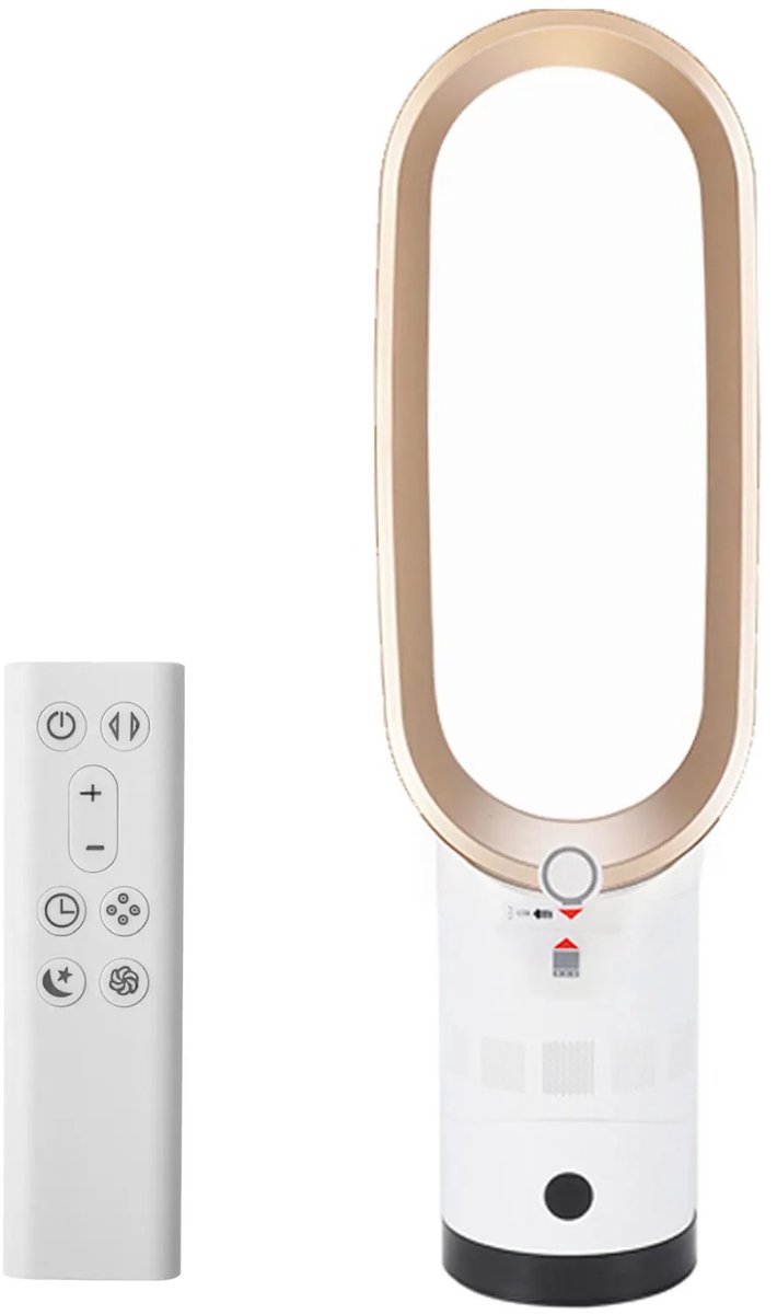 Pelor Bladloze Torenventilator 24 Inch – Luchtreiniger met Koelfilter – 10 Snelheden – Stille Modus – Goud – Veilig & Energiezuinig