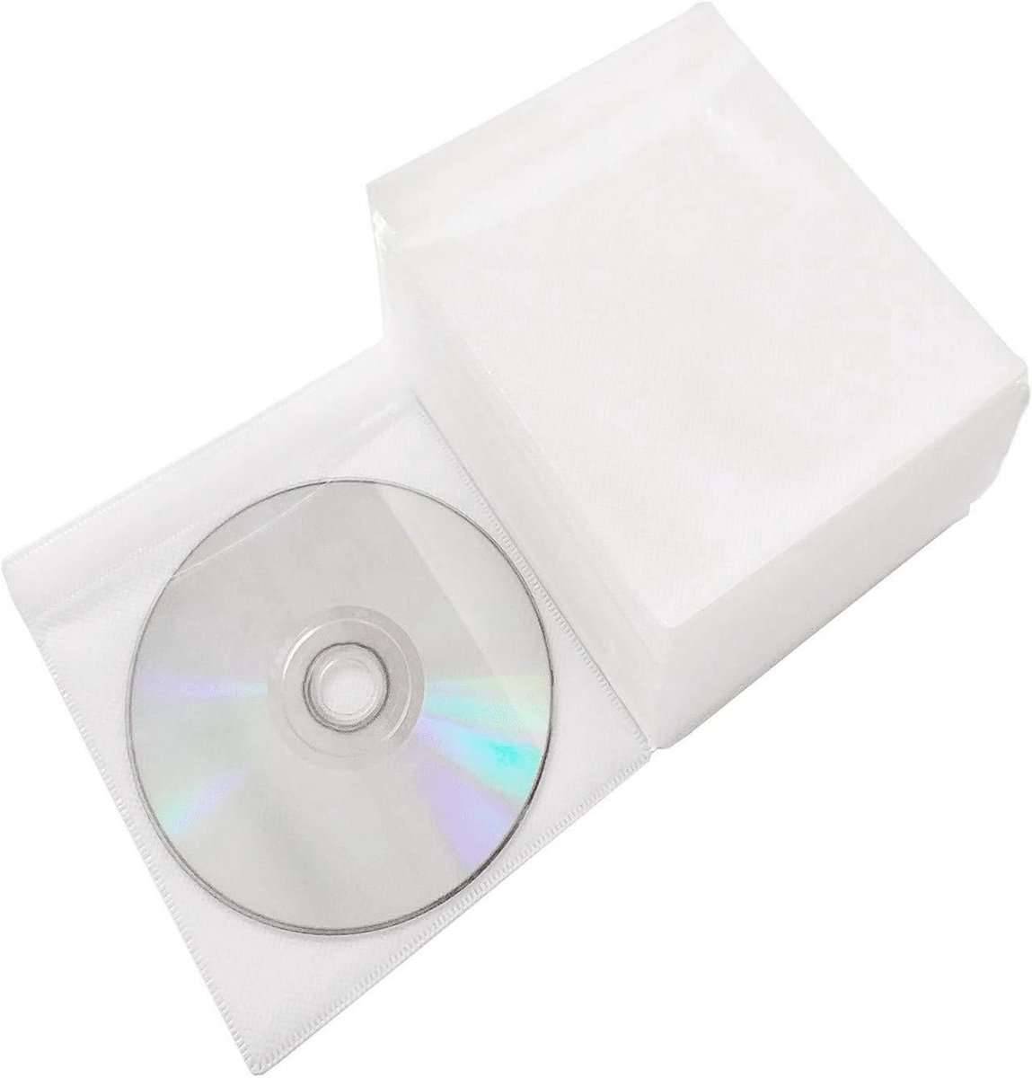 50 Stuks CD-DVD Beschermhoezen, Dubbelzijdige Standaard Plastic Covers voor CD en DVD Opslag en Organisatie