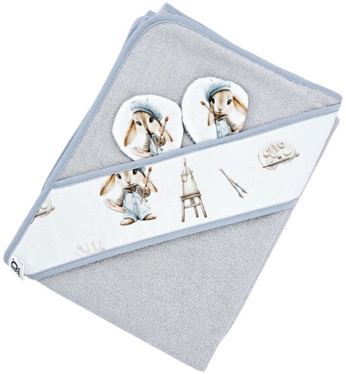 Bamboo bath cover PAINTER/GREY