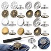Boutons BOTC Jeans - 24 pièces - 17mm et 20 mm - Bronze et argent - jeans - veste en jean - boutons trame