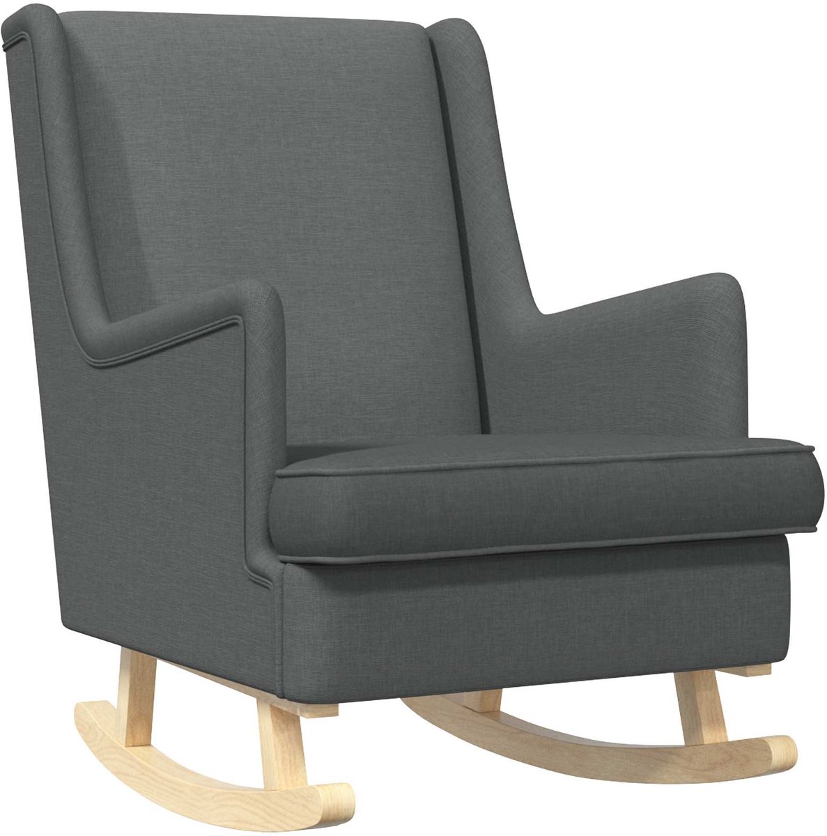 vidaXL Schommelstoel - Donkergrijs - 62 - x - 80 - x - 85 - cm - Stof