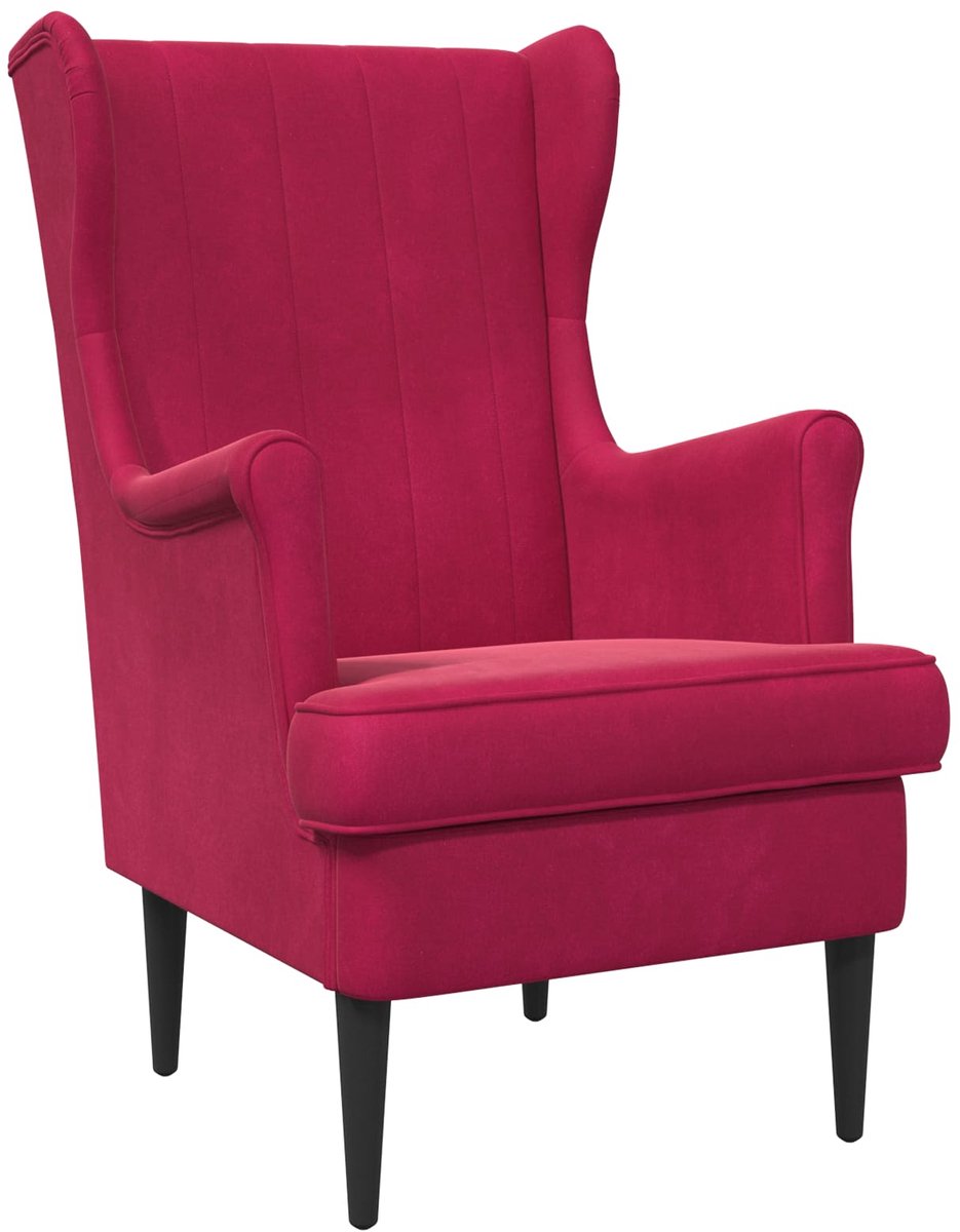 vidaXL - Fauteuil - Wijnrood - Fluweel