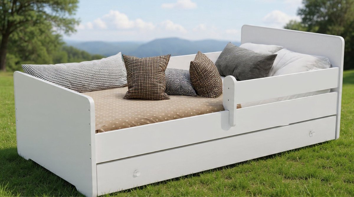 LunaNord Kinderbed 160x80 cm met - Wit - 160x80 cm - Arqam