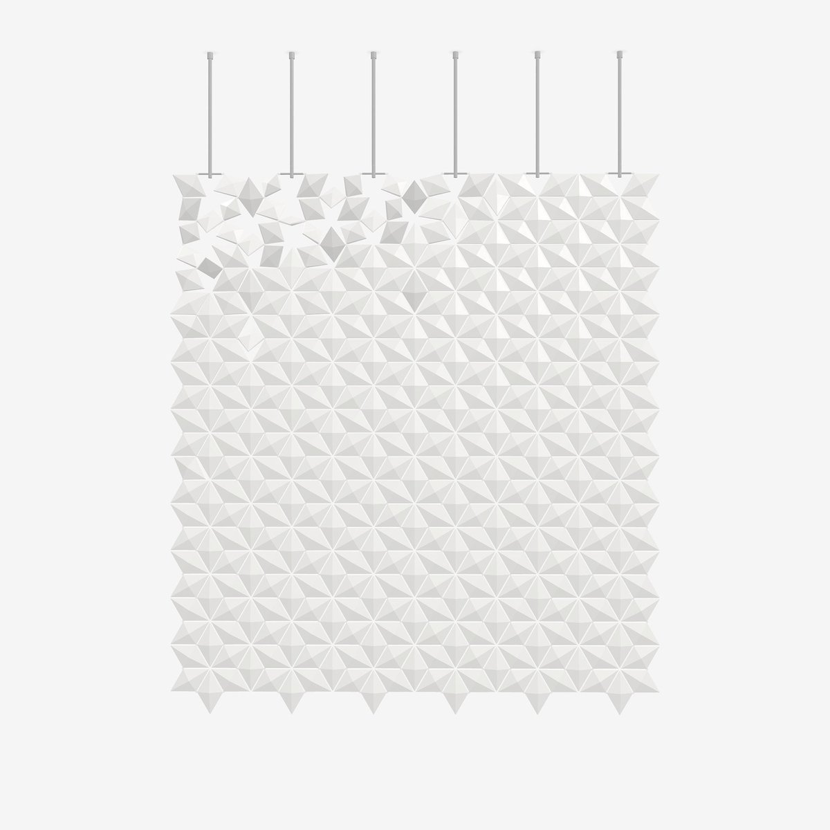 Privacy scherm voor eetruimte – Facet 204 × 226 cm in wit