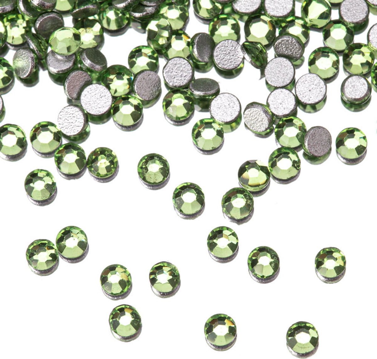 Allepaznokcie - Glazen Nagelstrass - ss3 Peridot - 1440 Stuks