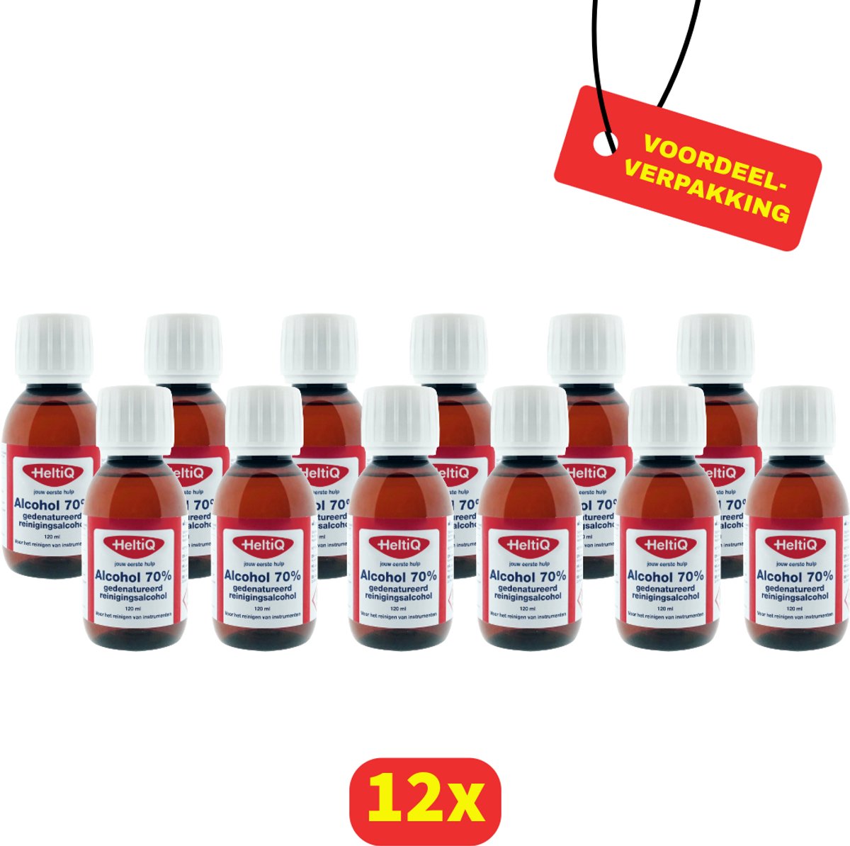 Heltiq Alcohol 70% - 12 x 120 ml - Voordeelverpakking