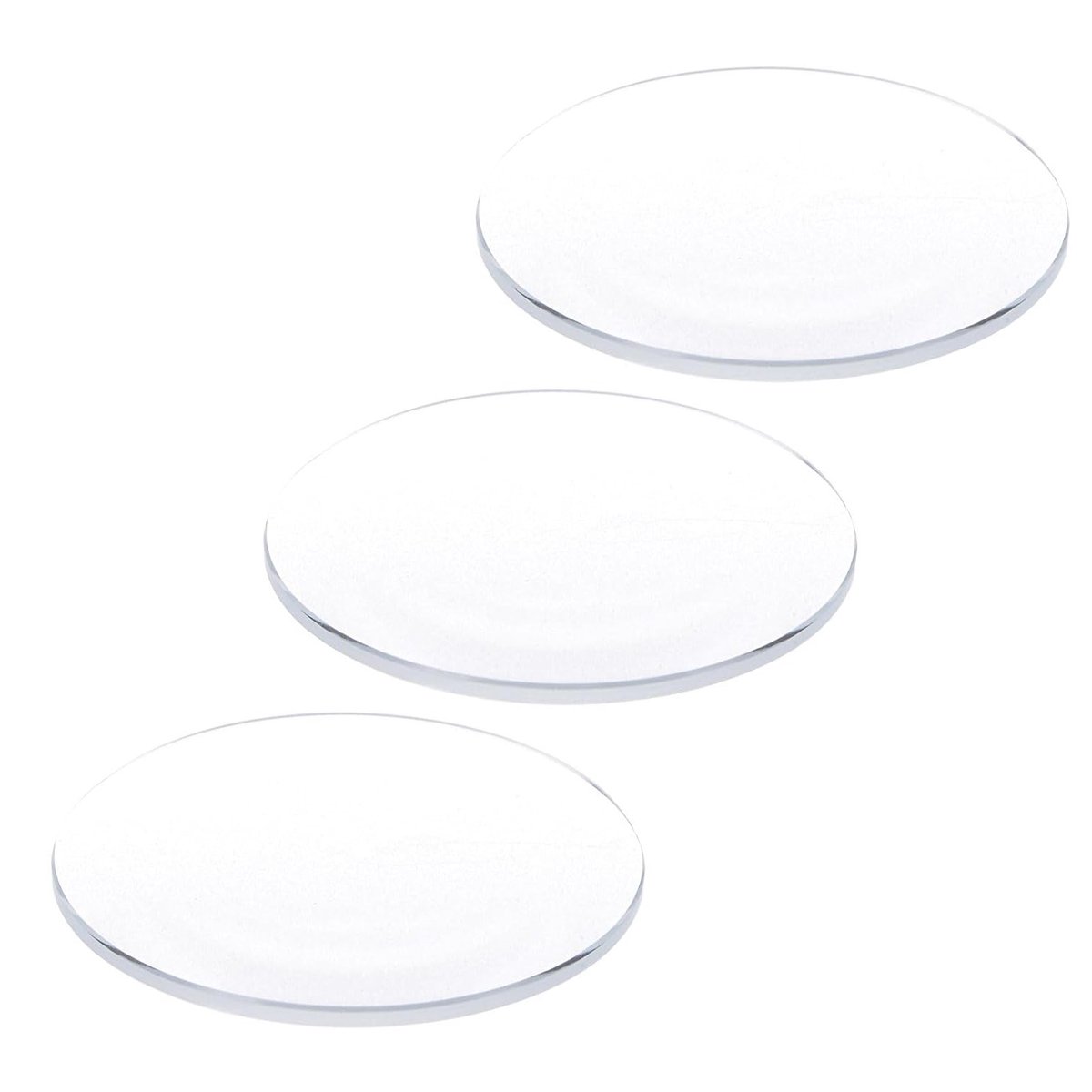 3 Stuks Vervangend Glas voor Horloge 36mm Diameter, 1.5mm Dikte, Ronde Dome Transparante Kristallen Lens voor Horlogemaker Reparaties