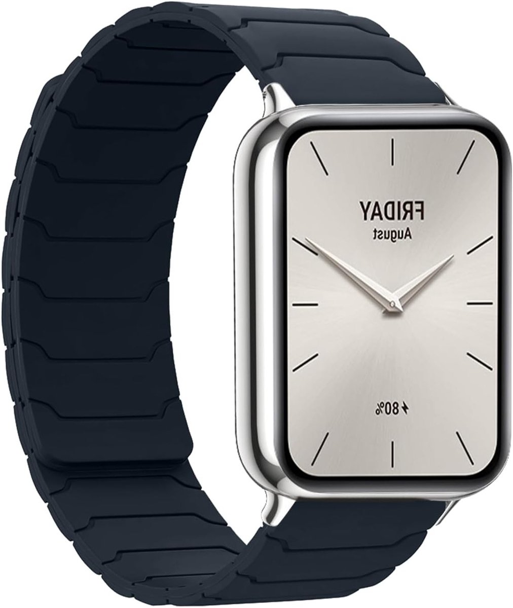 Verstelbare Magnetische Sportband voor Smartwatch en Smartband, Sterk Siliconen Materiaal voor Dames en Heren, Geschikt voor Diverse Modellen