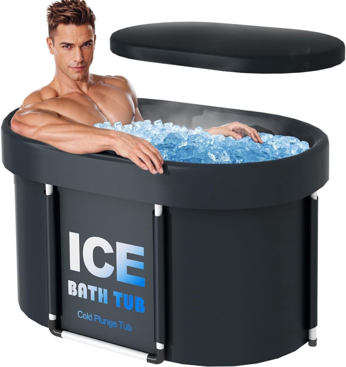 FlexVer® Ijsbad - Ice Bath - Dompelbad - 105L x 65B x 65H - Zwart