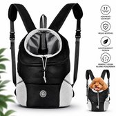 Pawaboo Hondenrugzak - Verstelbaar, Voorzak, Pet Front Cat Dog Carrier Backpack/Poten Buiten, Gemakkelijk te Verstellen voor Reizen, Wandelen, Kamperen, Maat M - Paars Marmer