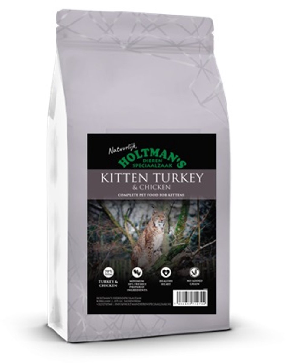 Natuurlijk Holtman's Connoisseur cat kitten kalkoen met kip 1,5 kilo