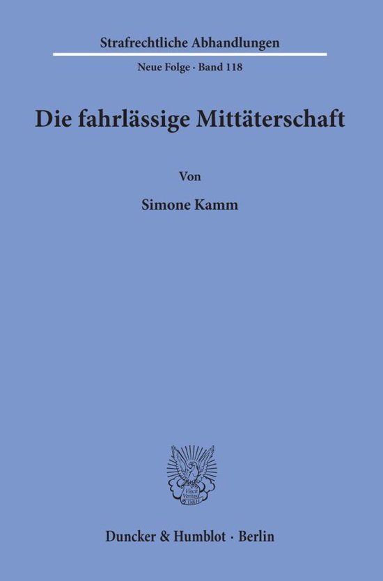 Die fahrlässige Mittäterschaft. - cover