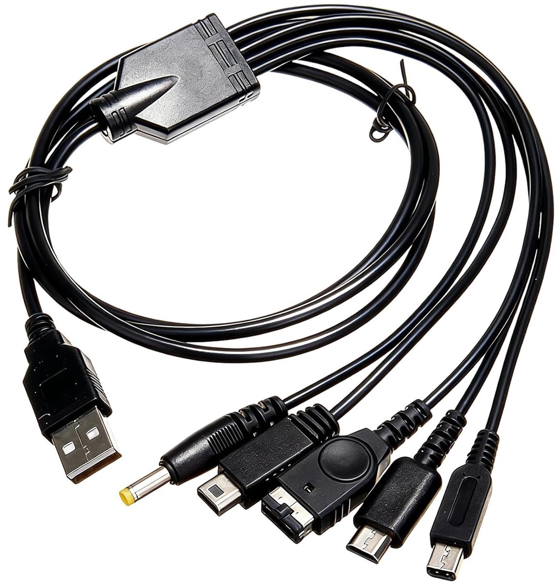 Multifunctionele 5-in-1 USB Oplaadkabel voor Nintendo 3DS, Wii U, Gameboy en PSP - Snelle en Efficiënte Oplading