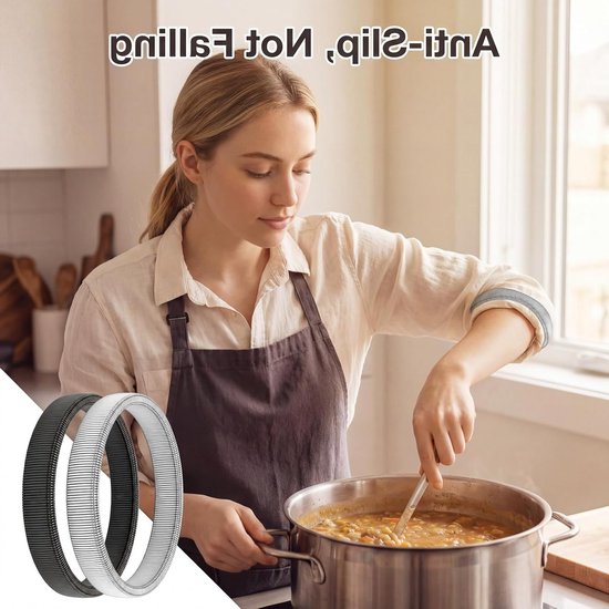 3 Paar Metallic Elastische Mouwenhouders voor Dames en Heren, Antislip Mouwenhouders voor Lange Mouwen Overhemden in Zwart en Wit — afbeelding 4