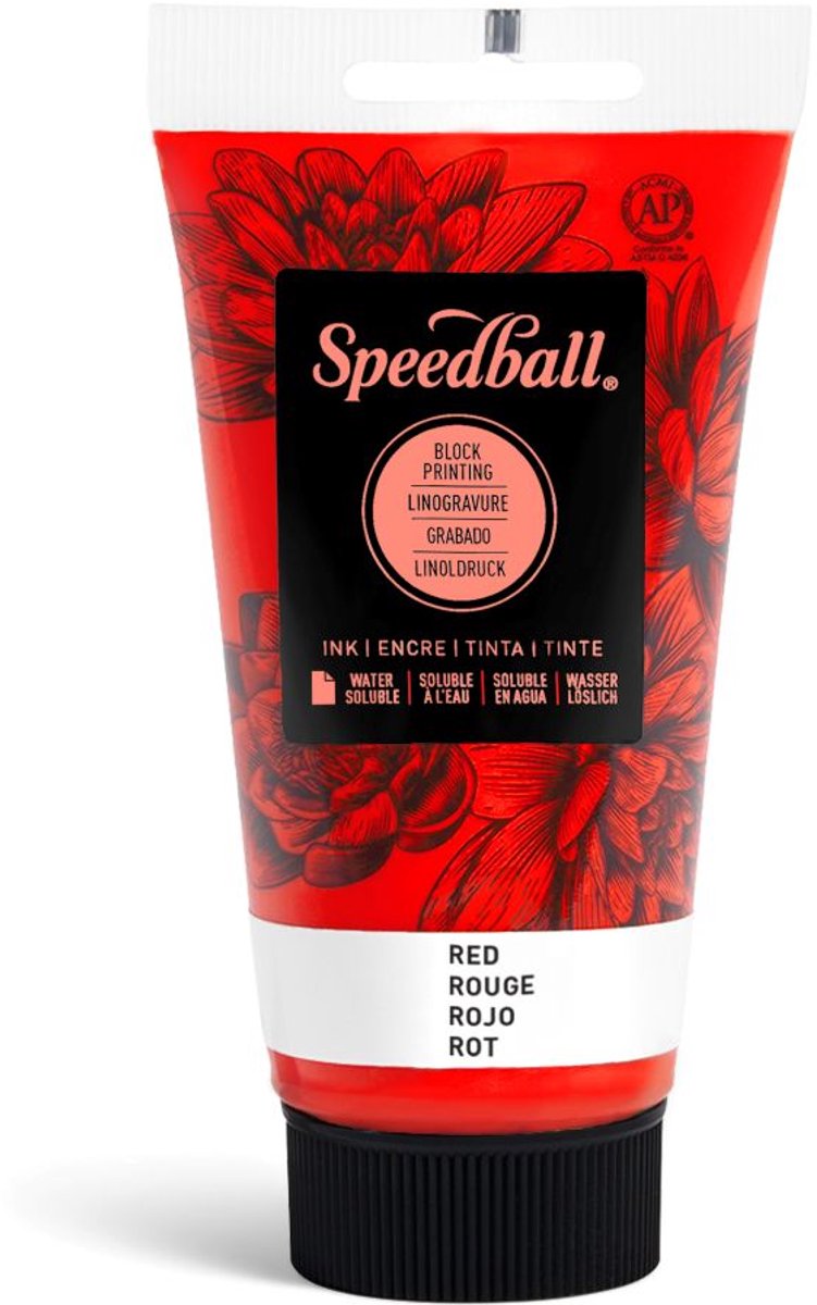Water-soluble bloc printing ink red - Speedball