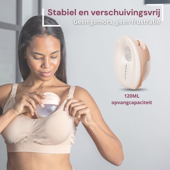 Youha POD - Lekschaal - Moedermelk bewaren en opvangen - Melkcollector - Draagbare cup - handen vrij - moedermelk opvangen - lekschalen - borstschelp - opvangcup voor moedermelk - BPA Vrij - 120ML opvangcup van Youha — afbeelding 4