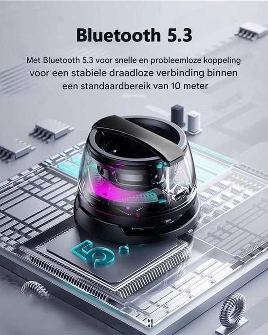 carmdering - Magnetische Bluetooth Luidspreker -draadloze Bluetooth Mini Speaker - Draagbare Speaker - Mini Audio Systeem - Bluetooth 5.3 Connectiviteit - Sterke Magnetische Houder - Duurzaam ABS Materiaal - Ideaal Voor Outdoor Reizen - 1 Stuk van Merkloos — afbeelding 4