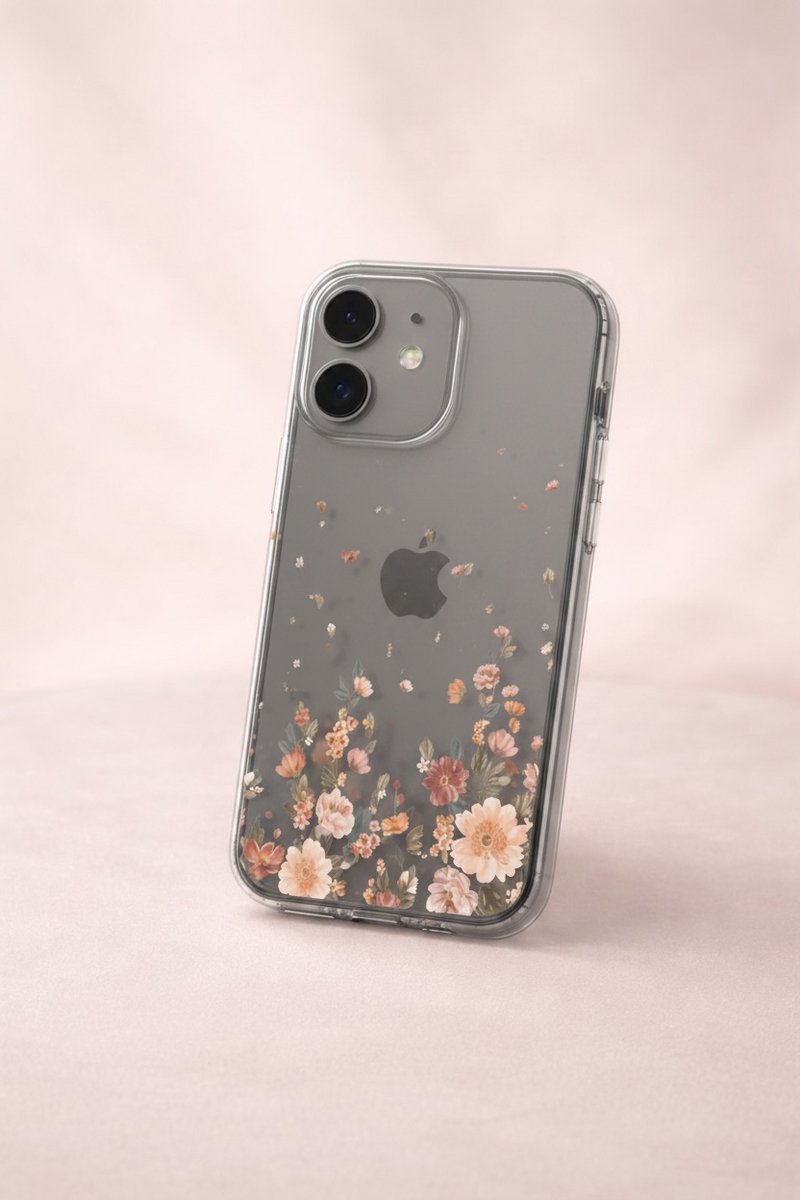 Vrolijk telefoonhoesje met bloemenmotief voor iPhone 15