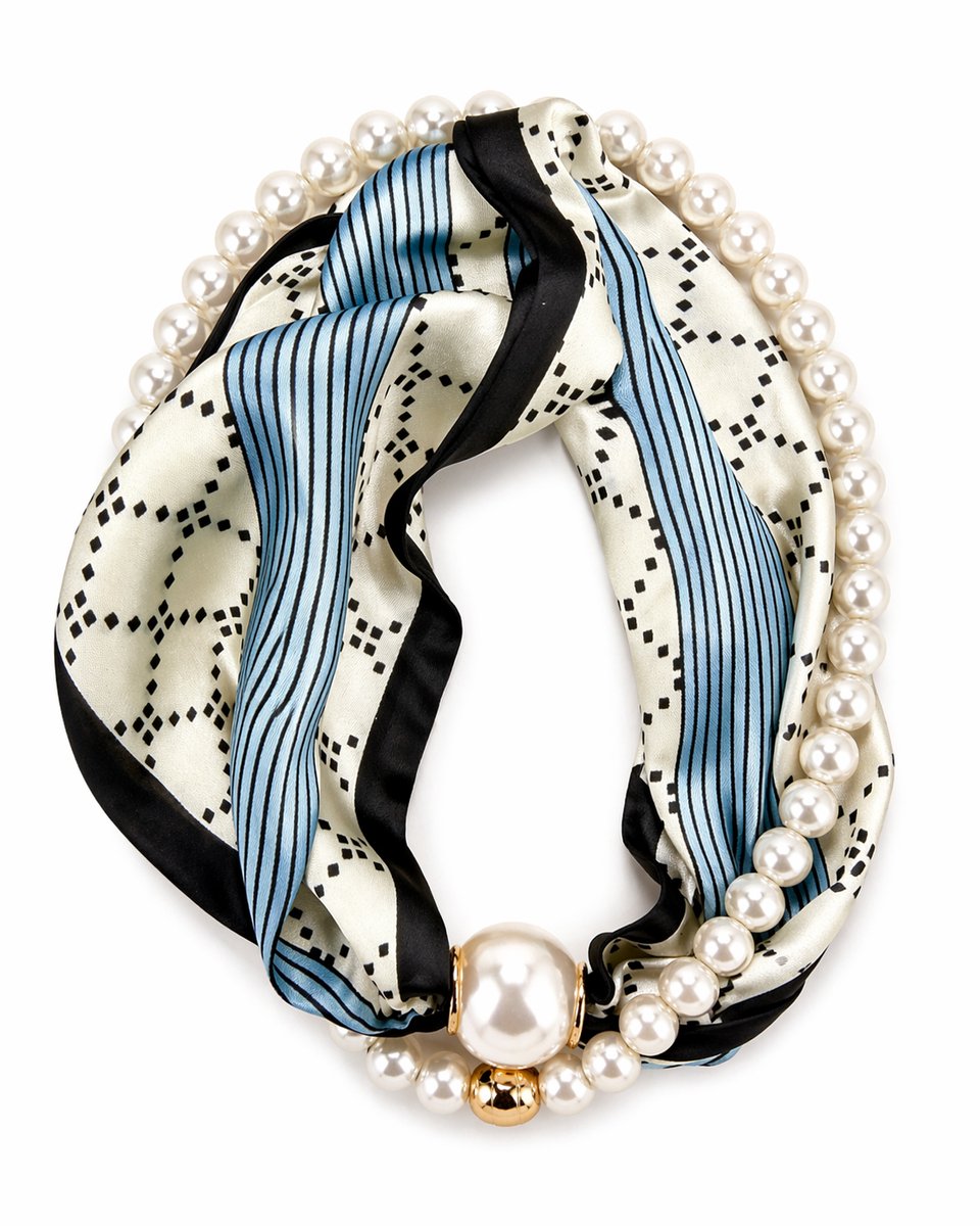 HS Parelsjaal + Ketting - In 9+ Kleuren - Incl. Magneet Parel Ketting!