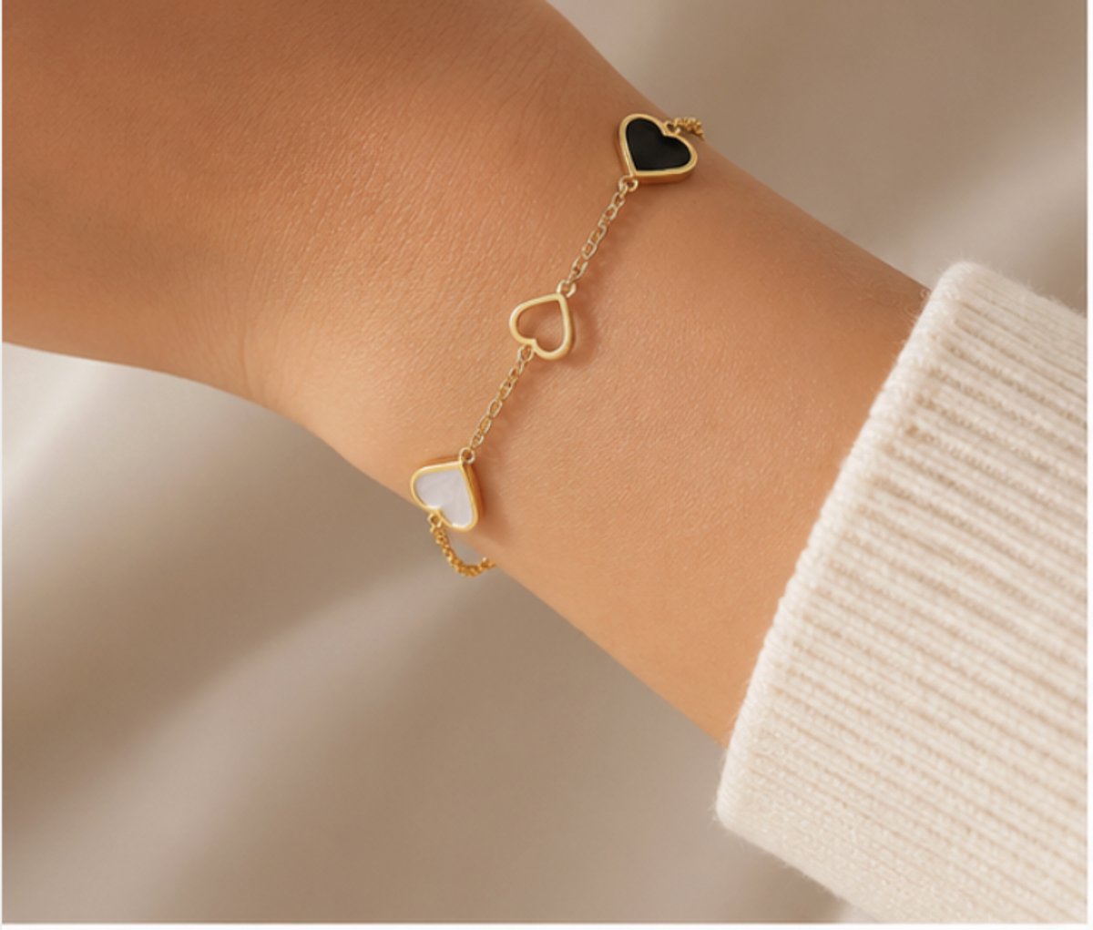 Armband - Goudkleurig -Roestvrij staal- verguld - dames - Vrouwen - feest sieraden - verjaardag cadeau - cadeau - vakantie