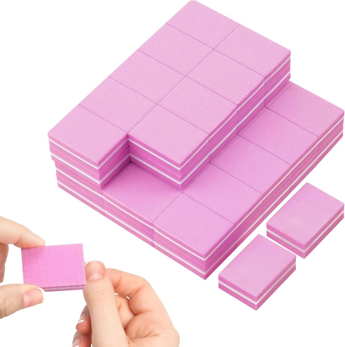 Mini Nail Buffer Blocks - 50 Stuks Polijstblokken voor Natuurlijke Nagels, Gel en Acryl, Manicure Gereedschap voor Professioneel Gebruik
