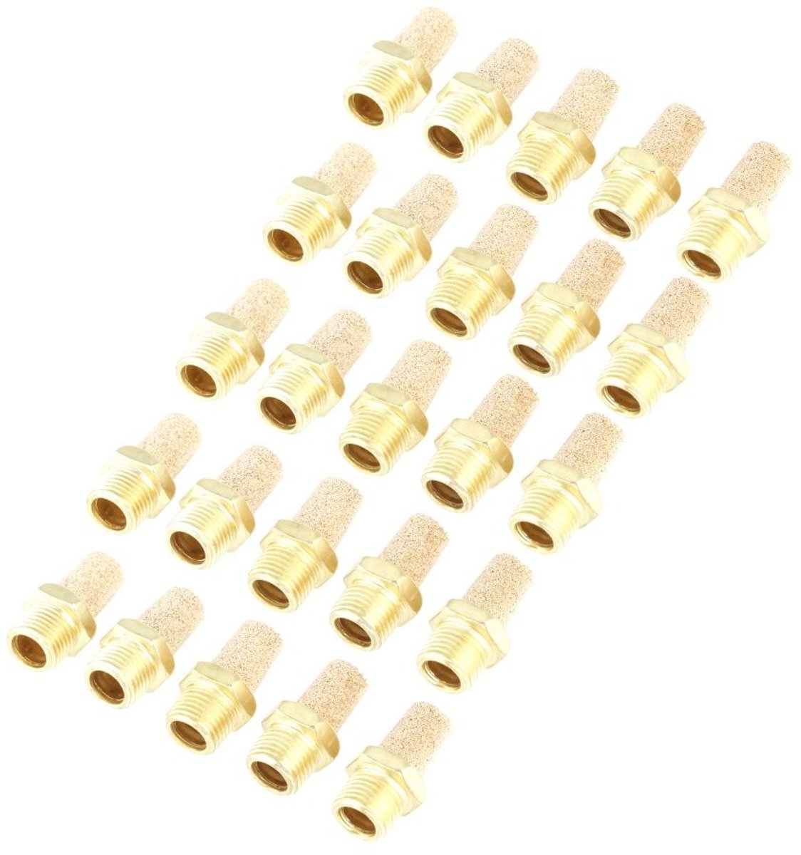 Golden crown - Pneumatische Silencer - Geluidsfilter - G1/8 Draad - Hoogwaardige Koperen Constructie - Vermindert Geluid - Geschikt voor Pneumatische