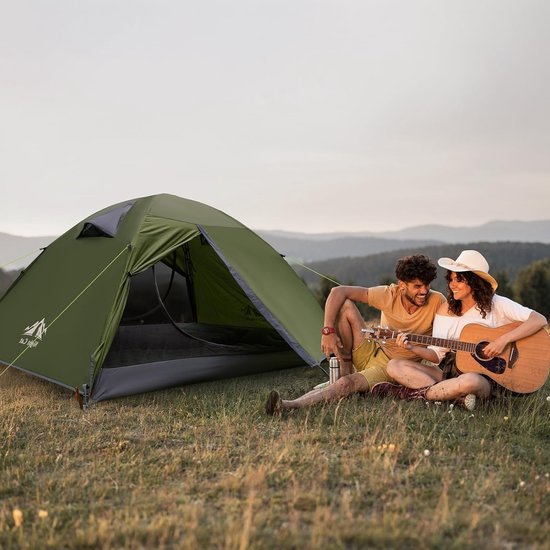 Campingtent voor 2 Personen, Waterdicht, Lichtgewicht en Snel Op te Zet, Ideaal voor Trekking en Hiking — afbeelding 5